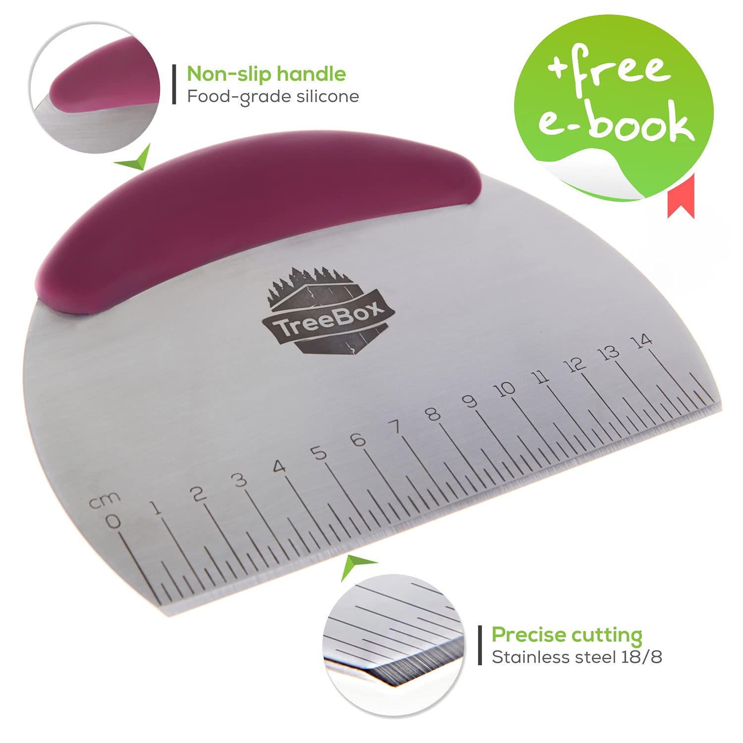 Spatola Tagliapasta In Acciaio Inox E Silicone - Professionale, Per Pizza, Dolci, Impasti - Foto 2