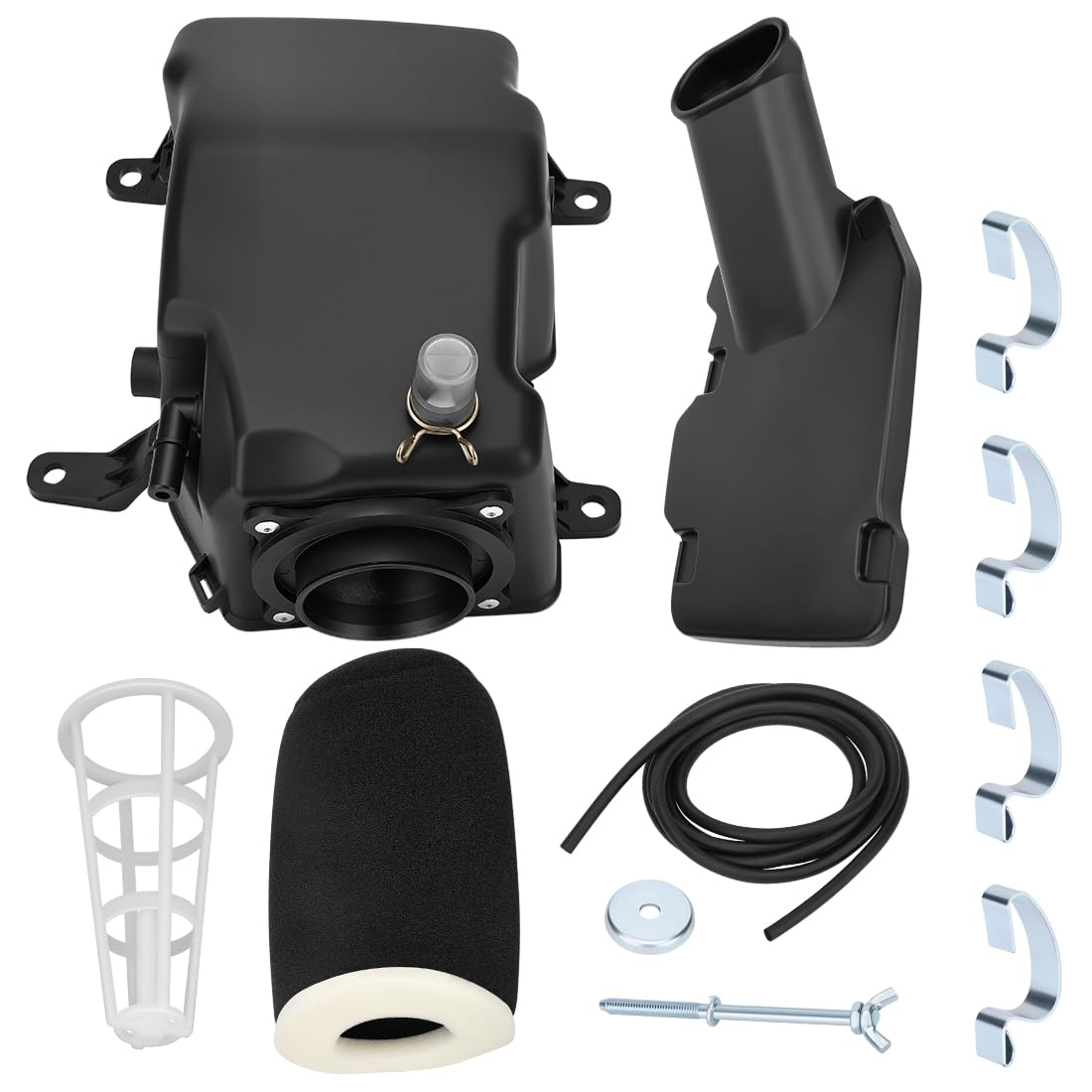 Kit completo de filtro de aire, caja del filtro de aire, tapa y soporte de rejilla apto para Yama-ha Raptor 700 700R YFM700 YFM700R 2006-2024