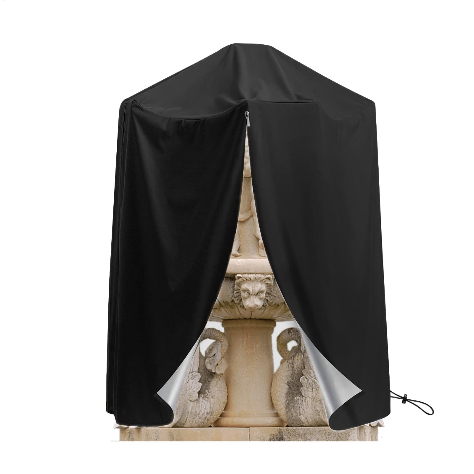 Housse de fontaine pour extérieur étanche avec cordon de serrage pour étang