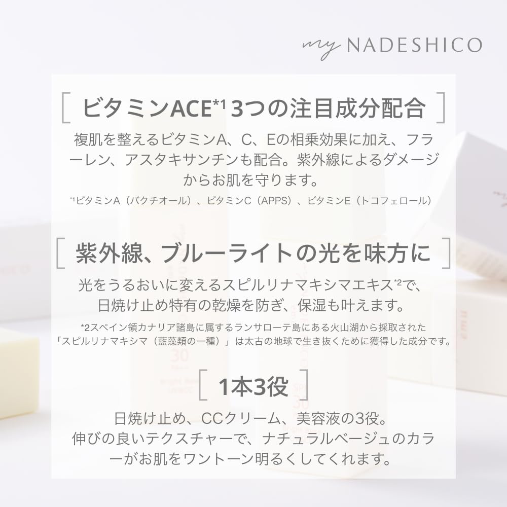 Amazon.co.jp: 【マイナデシコ】ブライトベースUV&CC 日焼け止め CC