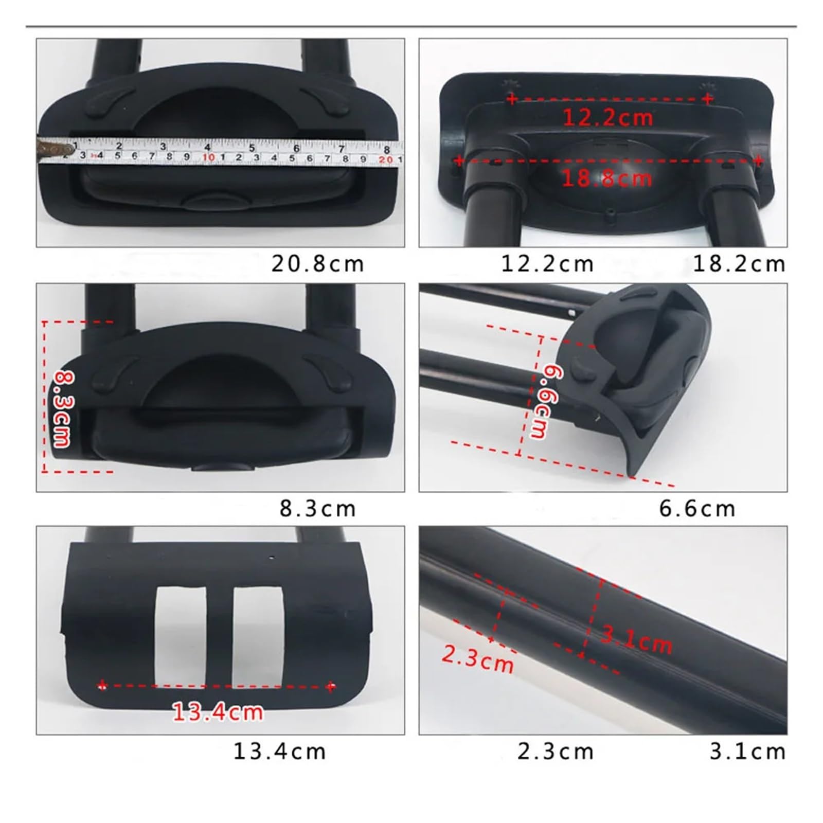 Pièces détachées for valises télescopiques, Sacs de Voyage, trolleys/valises, Barres Rechange, Accessoires réparation for poignées Bagages pour Valise Bagage(Size 3)