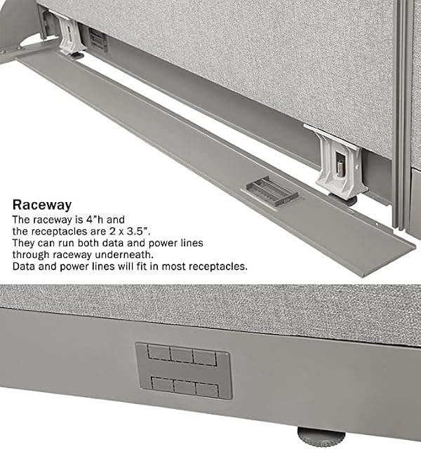 GOF 4Ft Single Office Partition, Large Fabric Room Divider Panel, Custom Built Workstation (48" w x 48" h) by GOF - Image 3