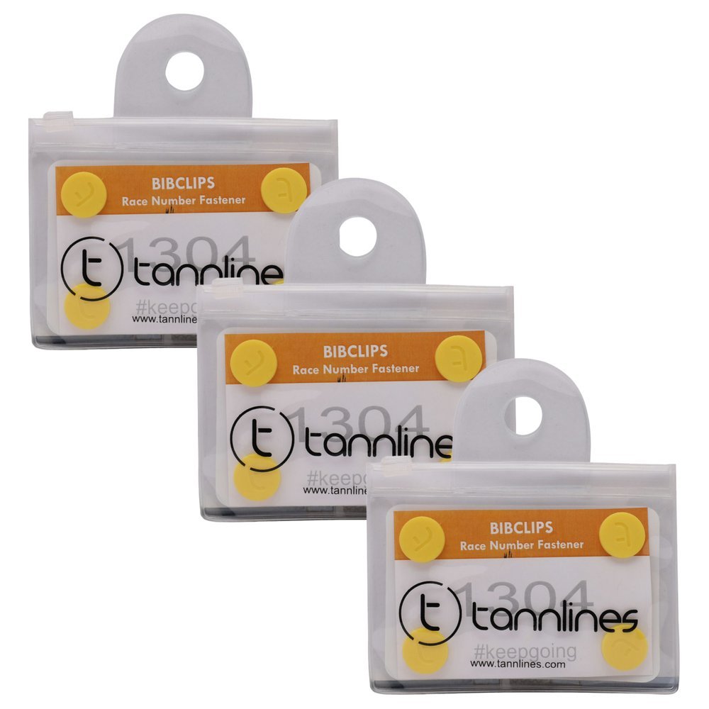 Tannlines BibClips(Set of 6 Clips) - Marathon Race Number Fastener, Pack of 3 | Say No to Safety Pins | No Making Holes on Your Running Top | Patented Design (Yellow)-image-4