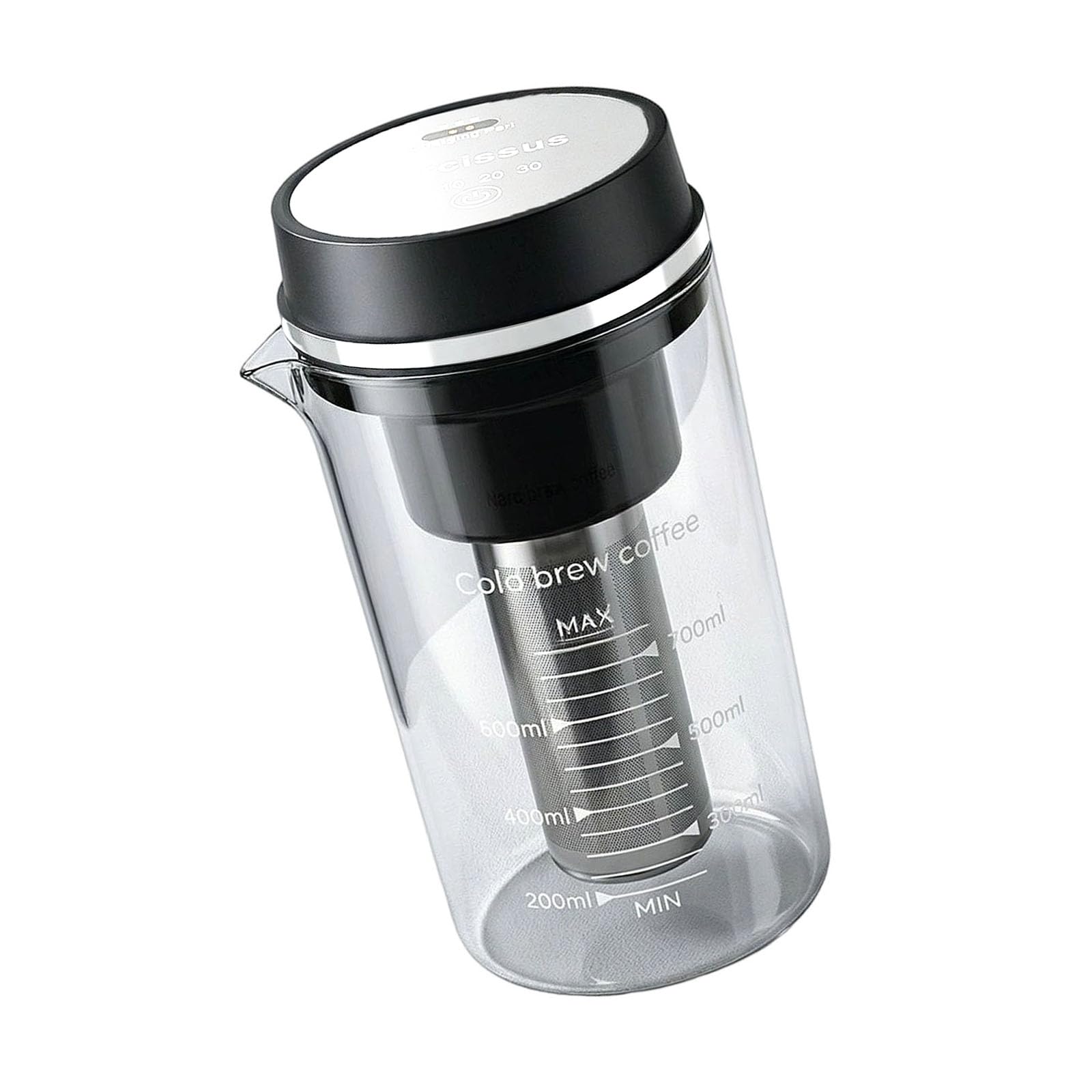 carotoe Efficient Cold Brew Coffee Maker Brewing Machine 800ml Waterproof Iced Coffee Machine Easy to Clean and Use Large Capacity Brewing