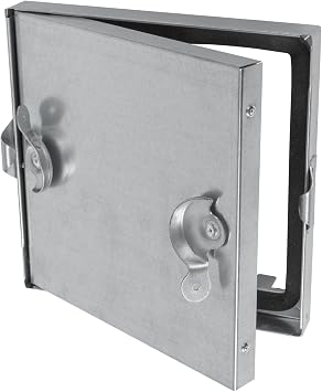 Repa Market 8 x 8 Inch Galvanized Steel Duct Access Door Airtight Insulated Crawl Space Access Doors - Inspection HVAC Panel with Hinged 2 Clasp Lock Door Door Access for Ventilation Cleanout