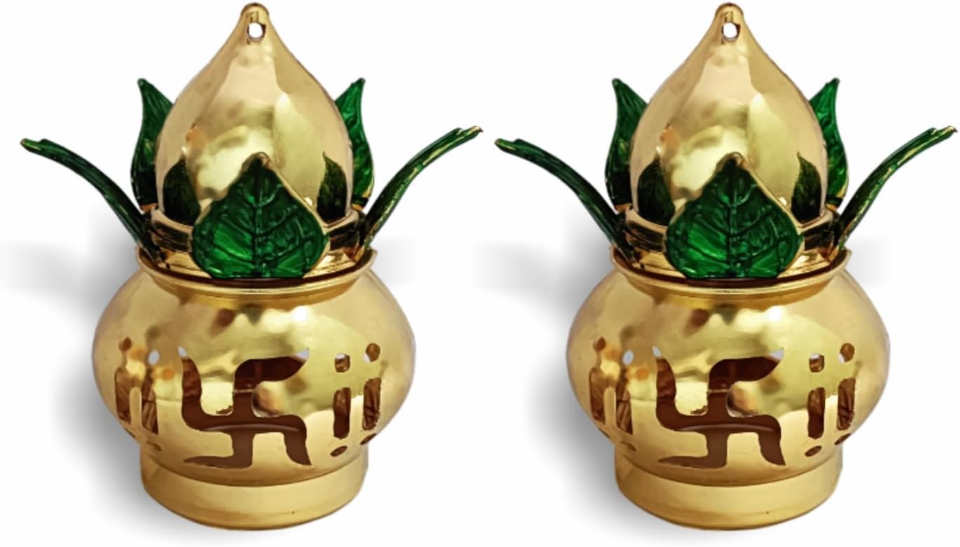 COSMO GROUP 2K Kalash Shaped LED Multi-Colored Ganpati, Diwali Festival Lights for Decor (Pack of 2)