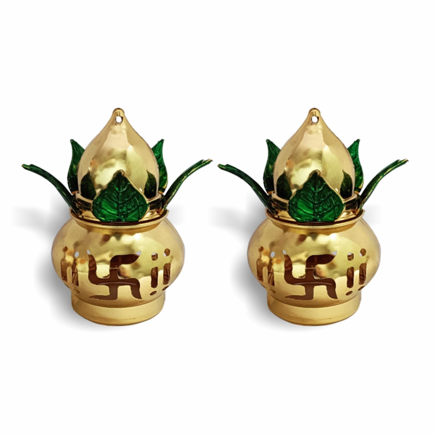 COSMO GROUP 2K Kalash Shaped LED Multi-Colored Ganpati, Diwali Festival Lights for Decor (Pack of 2)