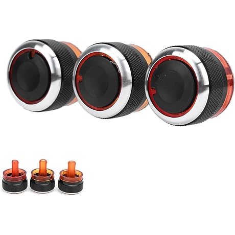 3Pcs AC Climate Control Knob for Peugeot 206 207