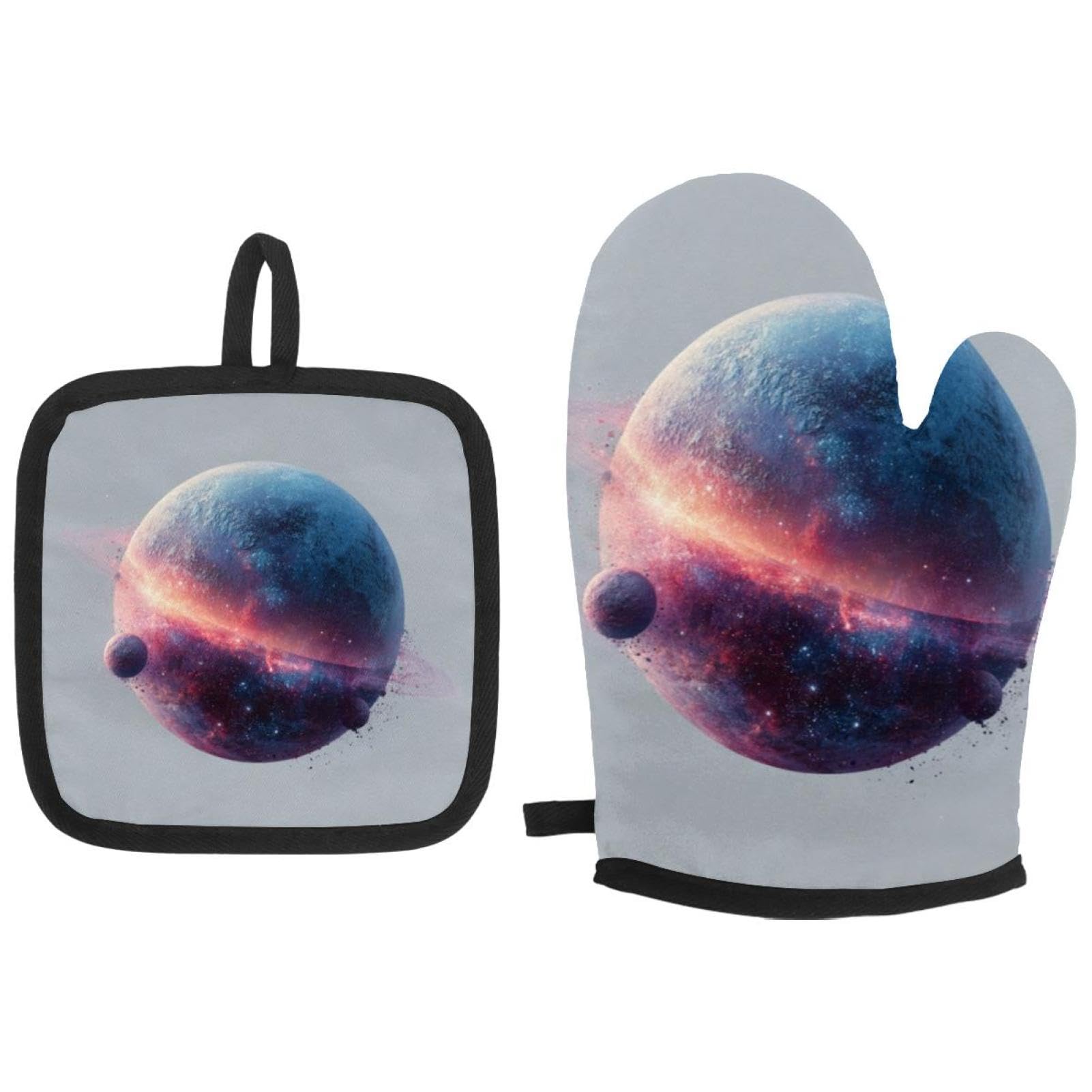 Gants de cuisine pour la pâtisserie et maniques Galaxy Planet 6 pièces