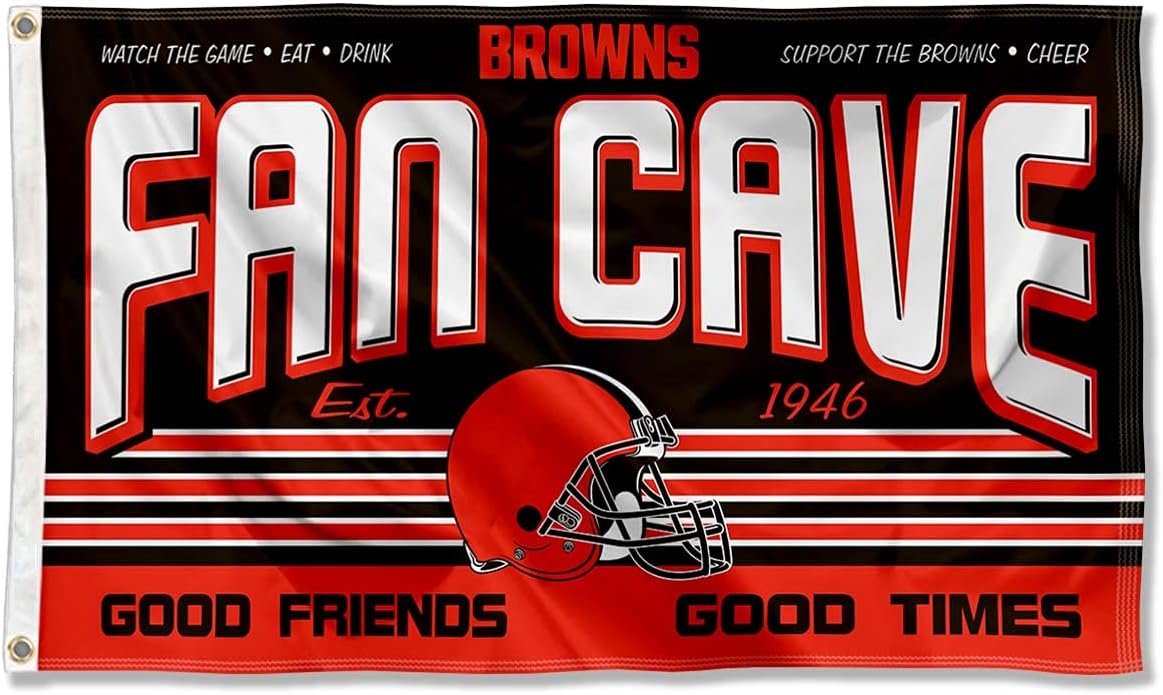 Cleveland Browns Fan Man Cave Banner Flag