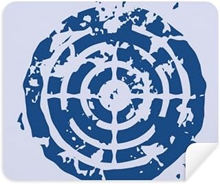 Blue Target Design Round Illustration Pattern Cleaning Cloth Screen Cleaner 2pcs Suede Fabric