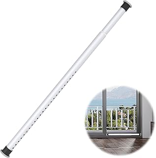 FOROIRON Sliding Glass Door Security Bar, Adjustable Security Bar for Sliding Door Window, Patio Door Security Bar, Sliding Door Lock Bar - Adjust from 28 inch to 49 inch (White)