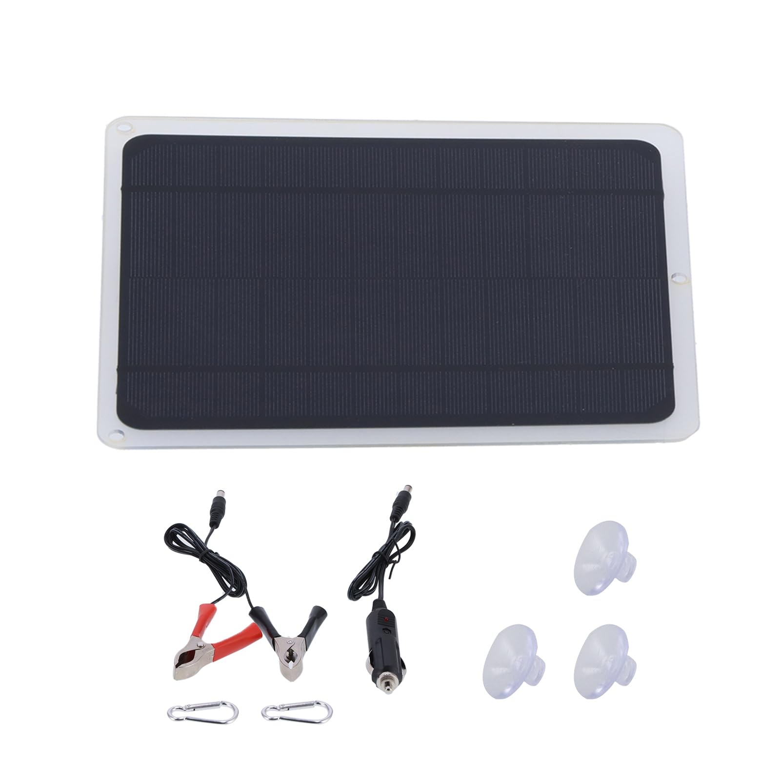 Ausla Panneau Solaire Portable, 6W 12V, Silicium Monocristallin, Sortie USB, Protection IP65 Étanche, pour Voiture et Camping-car