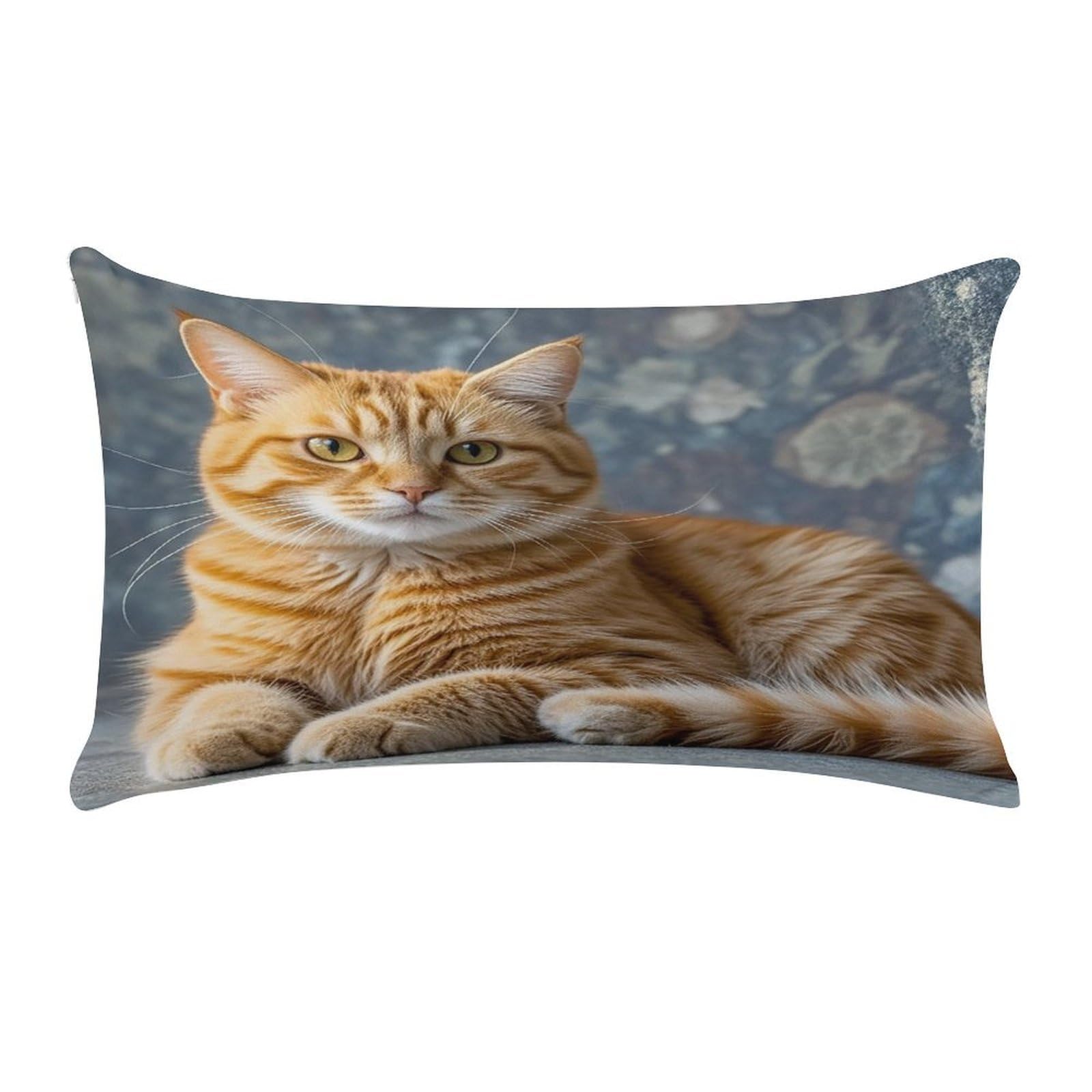 Cat Pillow Case Decorative Rectangle Throw Pillow Cover Soft Plush Pillowcase Cozy Cushion Case Modern Pillow Sham Cushion Cover for Bedroom Sofa Couch 20 X 12 Inch