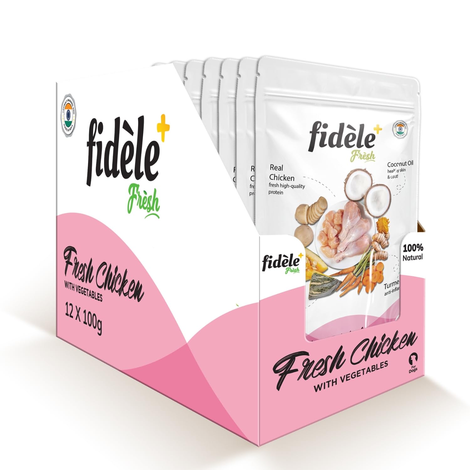 Fidele+ Wet Dog Food Fresh Chicken with Vegetables 100g Pouch Pack of 12 Pouches (B0CCV4839N) Amazon Price History, Amazon Price Tracker
