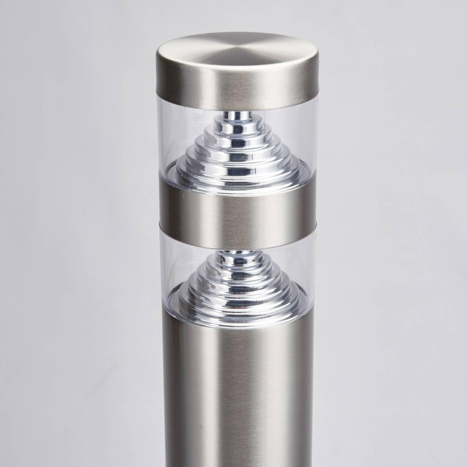 Lindby Lampada LED da esterni (Moderno) colore Grigio, in Acciaio Inox lampadina inclusa lampioncino paletto luminoso lampada viale lampione