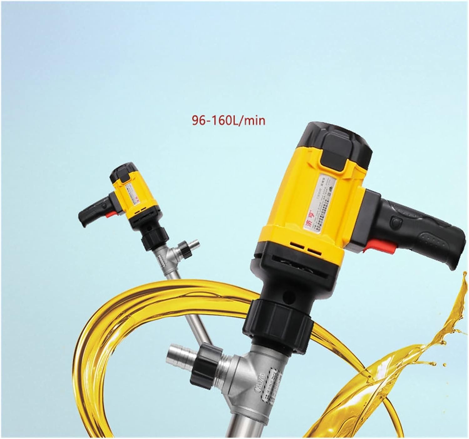 Adjustable Small Submersible Pump 220V Electric Portable Industrial Oil Drum Extraction Pump Corrosion-Resistant Pump Diesel Hydraulic Oil Engine Oil Lubrication (Color : PVDF, Size : 600 W)