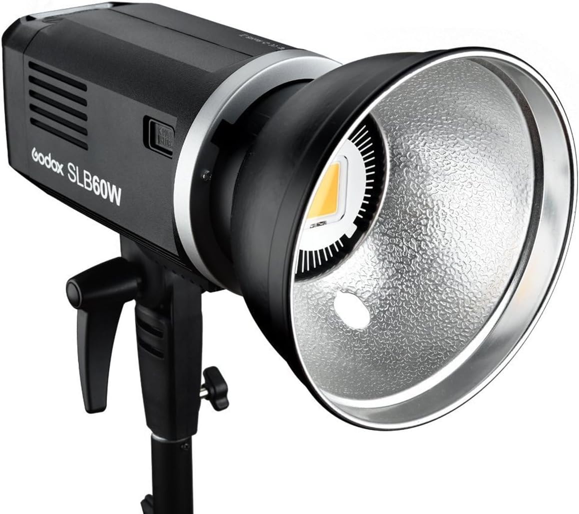 Godox SL Series SLB60W 60W Battery-Operated White LED Video Light, 5600K Color Temperature