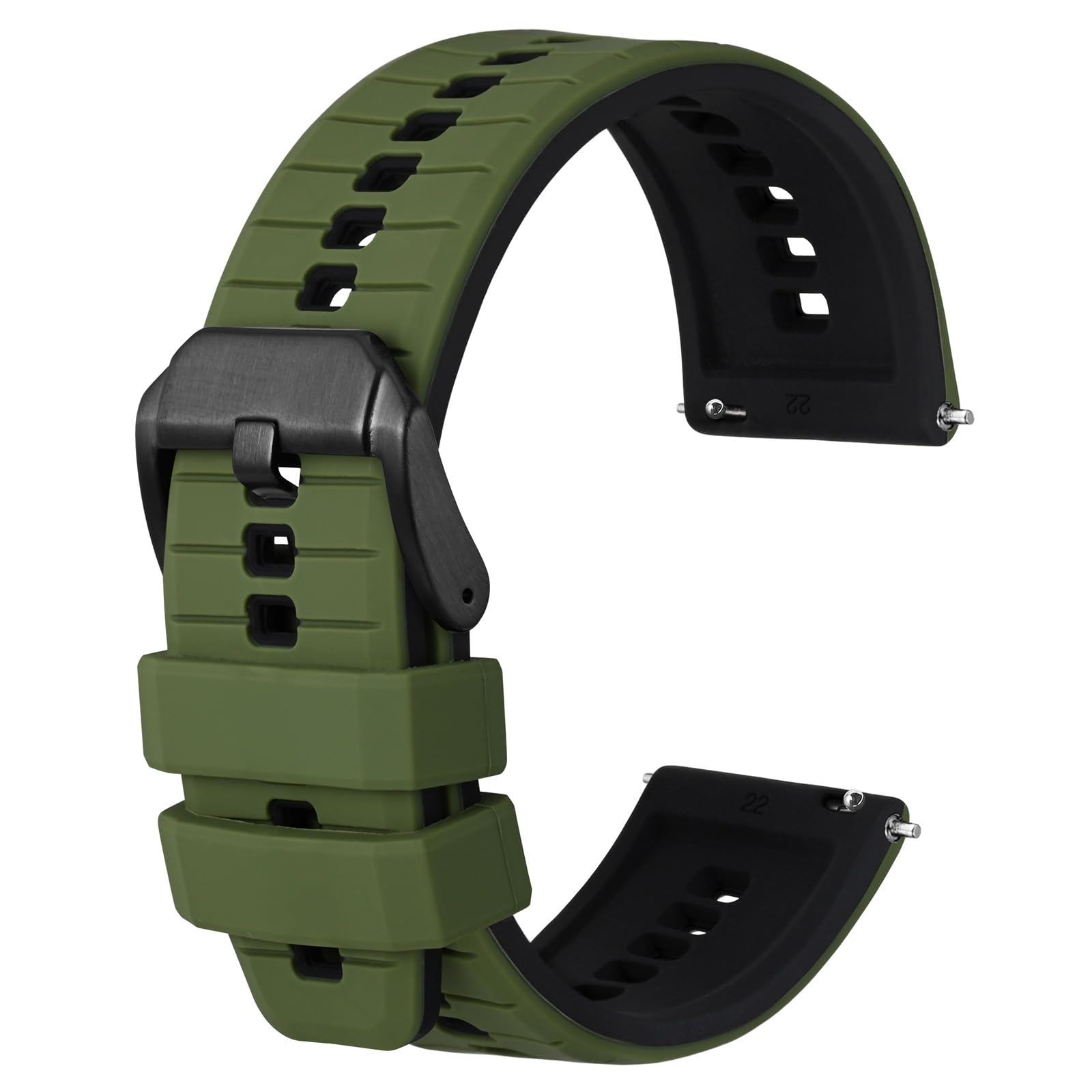 Anbeer Uhrenarmband aus Leder mit Schnellverschluss, echtes
