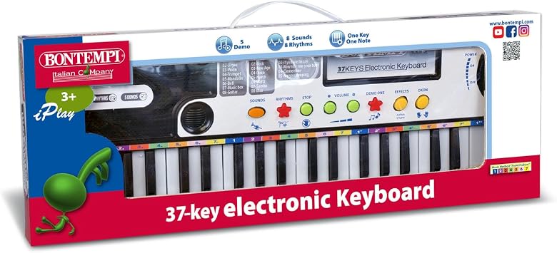 Bontempi | PlayKeys - 37-Key Toy Keyboard for Small Musicians with Mini