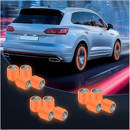 12 tapas luminosas para válvulas de neumáticos de automóvil, tapas de vástago de válvula de bandera estadounidense, cubierta universal a prueba de