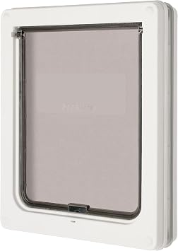 Dog Mate Lockable Medium Dog Door 215 - Flap for Medium Dogs and Large Cats, for UPVC, Wall and Wood, Securely Designed for Your Pets, White