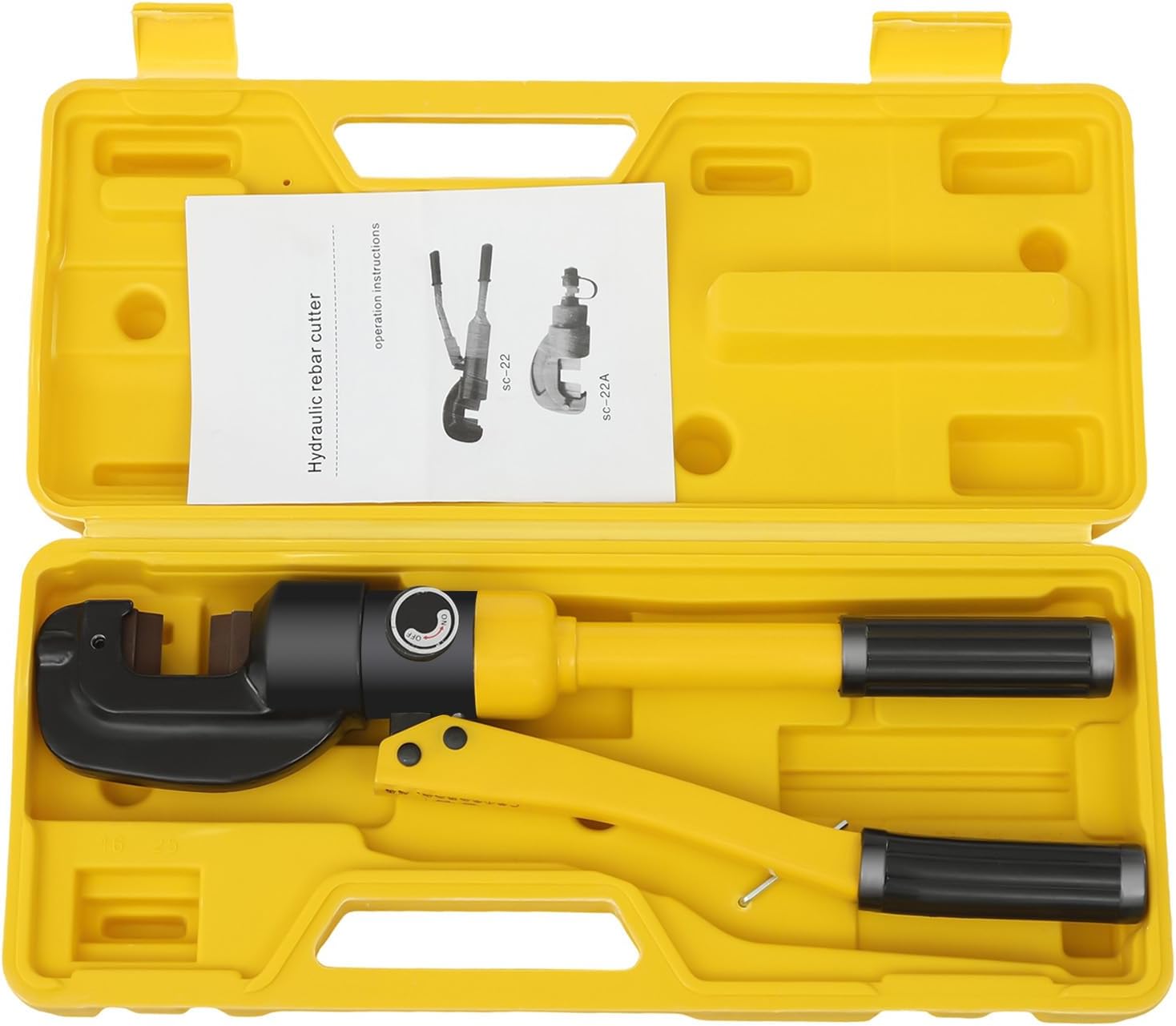 8 Ton Hydraulic Rebar Cutter with Box Steel Bolt Chain Cutting Tool,4mm to 16mm Heavy Duty Handheld Bolt Cutters with Portable Box