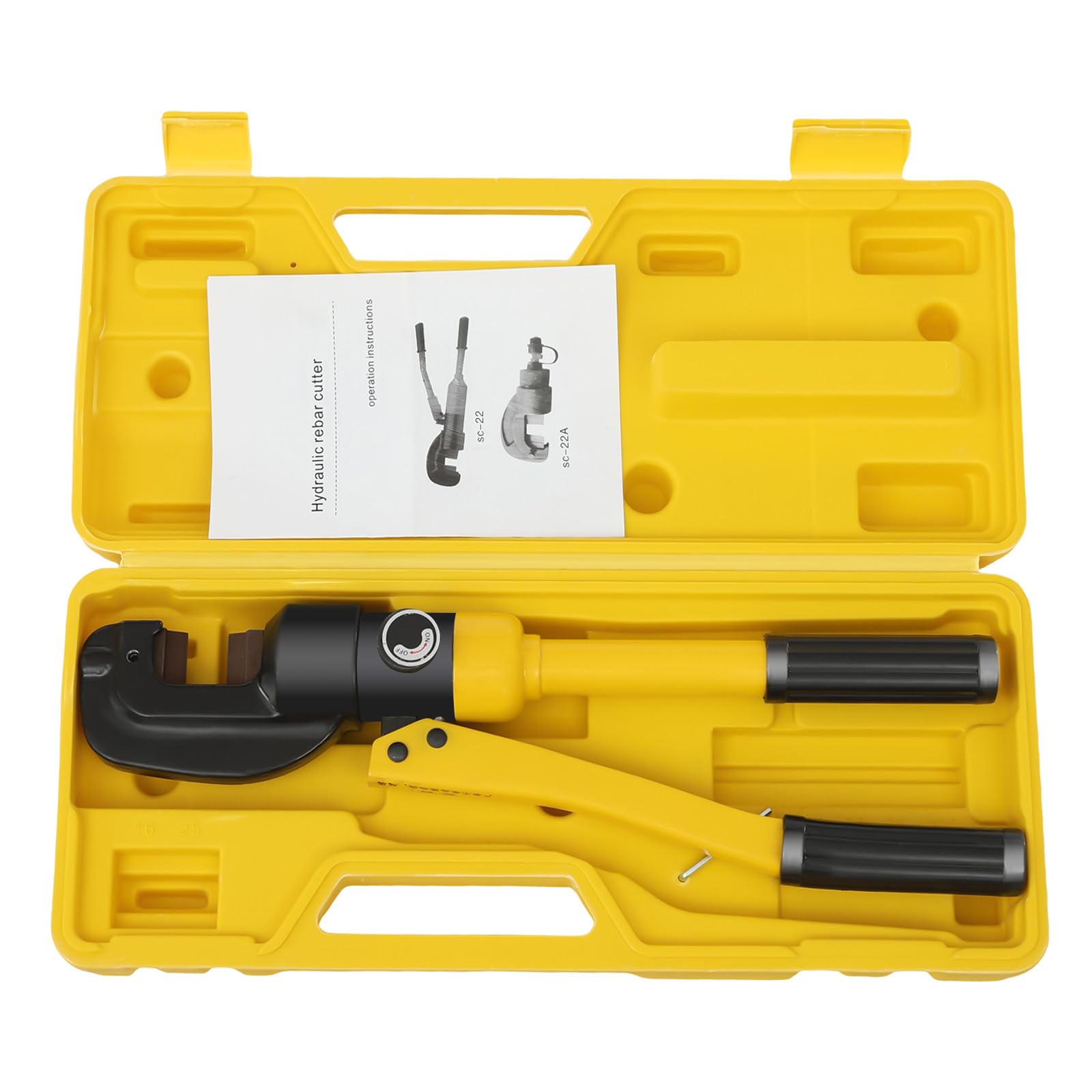 Hydraulic Rebar Cutter, 0.16-0.63 in Concrete Construction Tool 8Ton Handheld Hydraulic Rebar Cutter for Making Roll Cages, Frames, Furniture, and Other Rebar Works