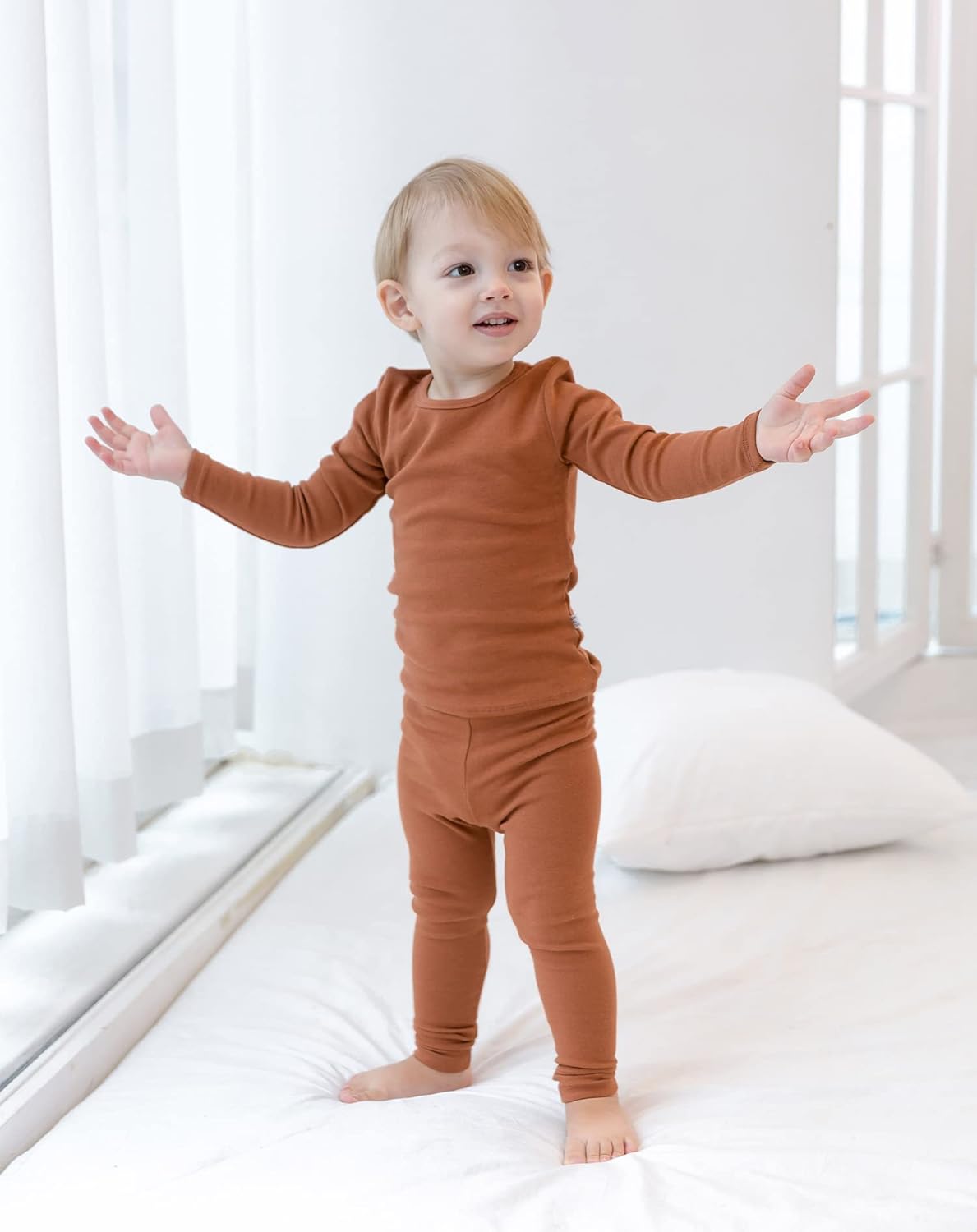 AVAUMA Baby Boys Girls Pajama Set Kids Toddler Snug fit Basic Cotton Sleepwear pjs for Daily - Image 3