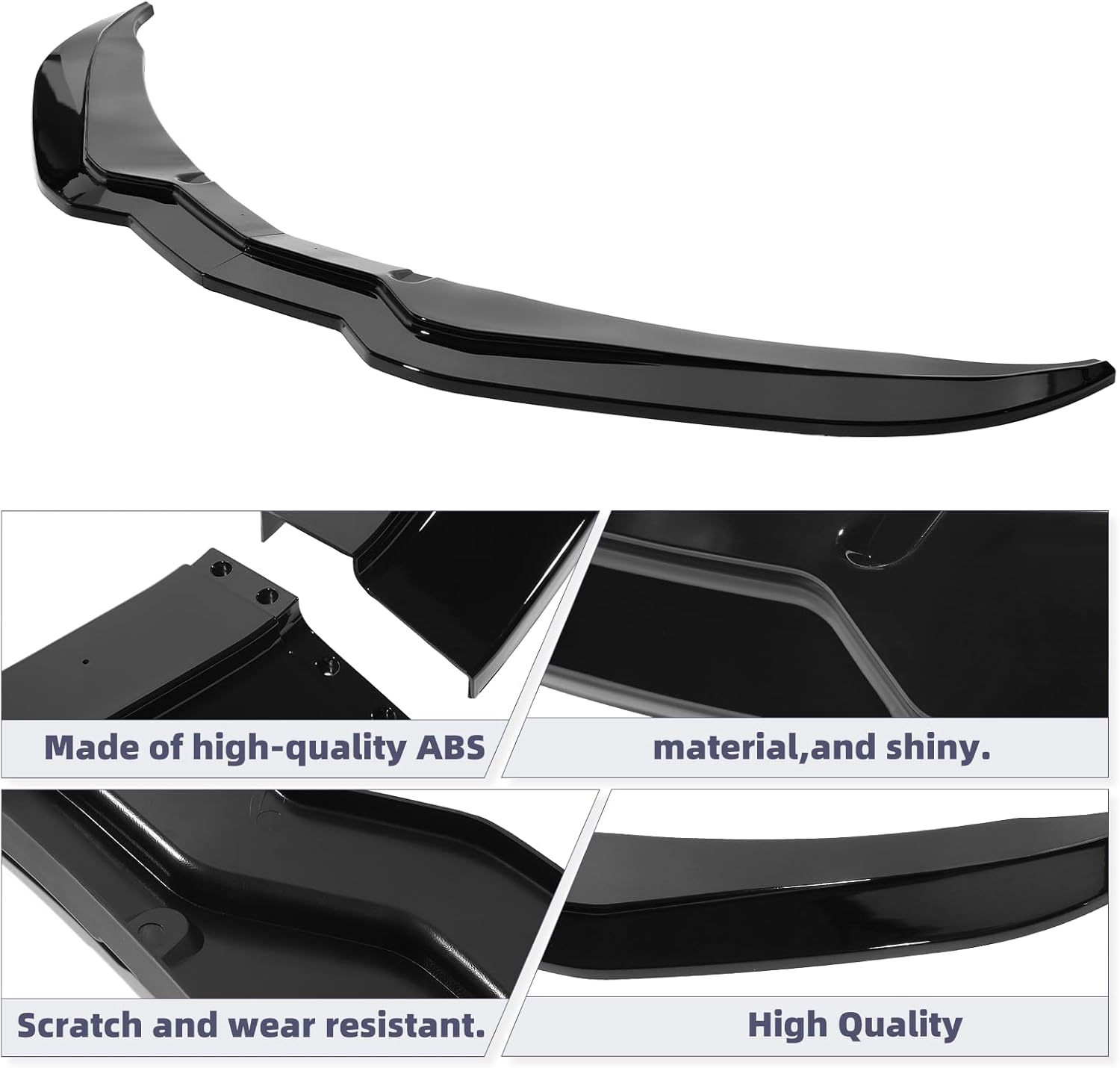 Front Bumper Lip Spoiler Splitter Body Kit ABS Fit for Chevrolet Corvette C7 Z06 Stage 3 2014 2015 2016 2017 2018 2019 Glossy Black