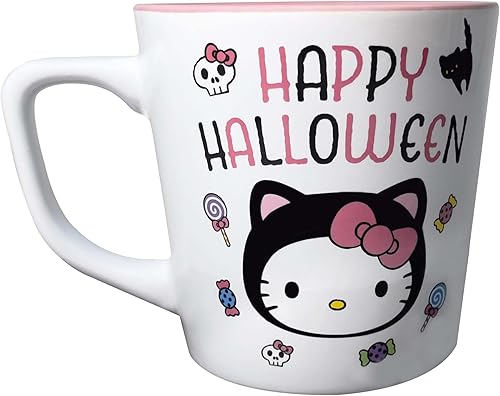 Miniatura 6 de Silver Buffalo Sanrio - Taza de cerámica con diseño de corazones de Hello Kitty, 20 onzas