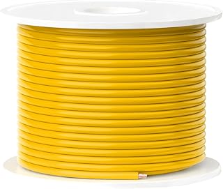 TOPDC 16 Gauge Electrical Wire, 100FT Automotive Wire Combo, Copper Clad Aluminium(CCA), Hook up Wire Kit Yellow for Car Audio,Automotive Wiring,LED Lighting,etc