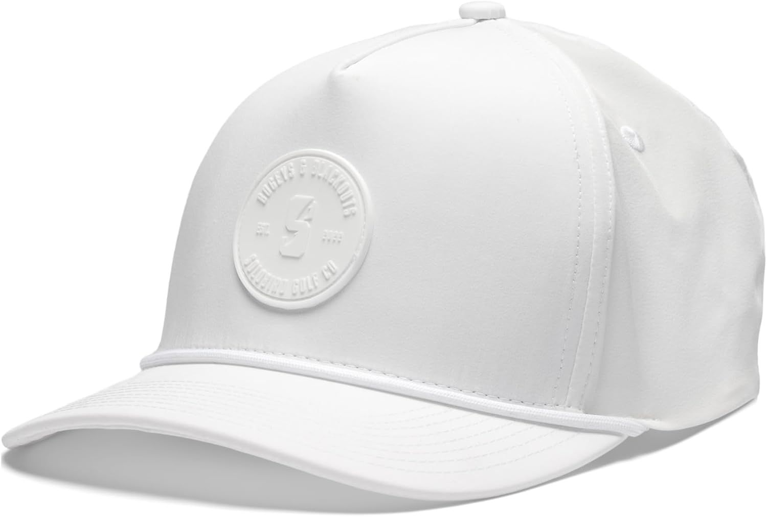 Golf Hat for Men - Golf Snapback - Fun Hat for Golfing - Funny Golf Hat for Men and Women - Bogeys and Blackouts White