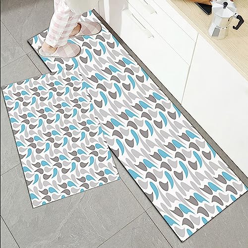 Küchenläufer Küchenmatte 2 Stück 45x70cm+45x120cm,Geometrische, iranische und osmanische Motive...
