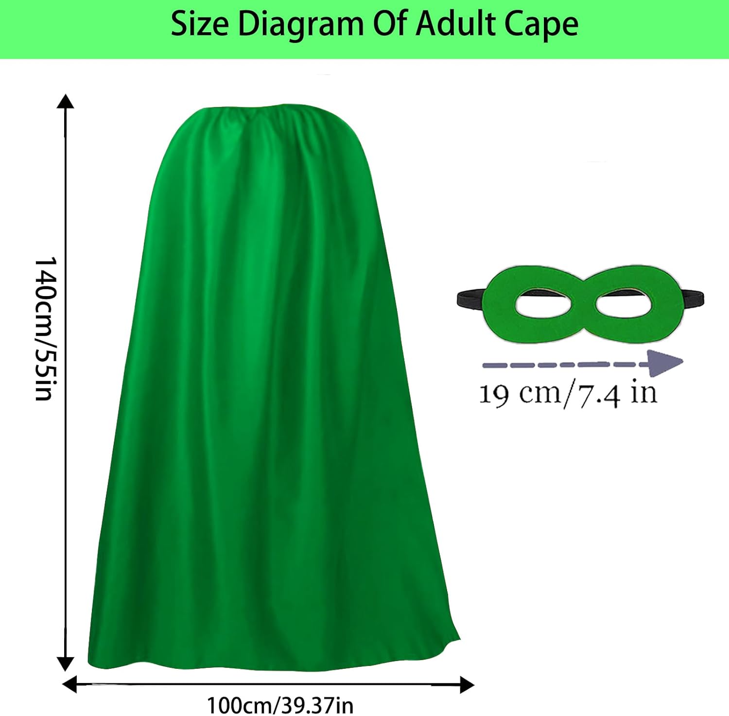 Maklulu Adult Superhero Capes and Masks - Halloween Vampire Cape Superhero Party Capes - Image 2
