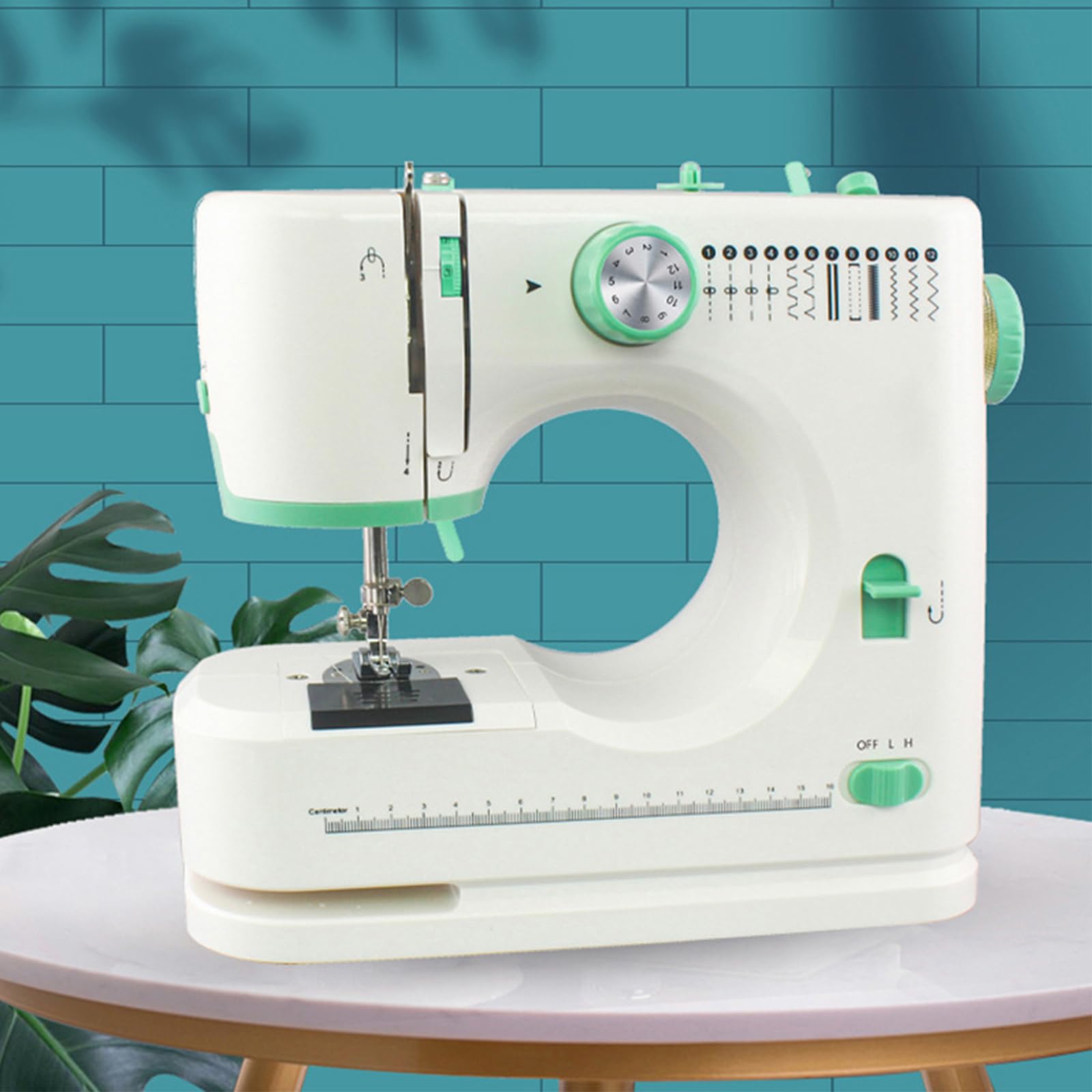 ZPSHYD Máquina de coser para principiantes, máquina de coser eléctrica, máquina de coser doméstica multifuncional para el hogar, enchufe UE (12 puntadas)