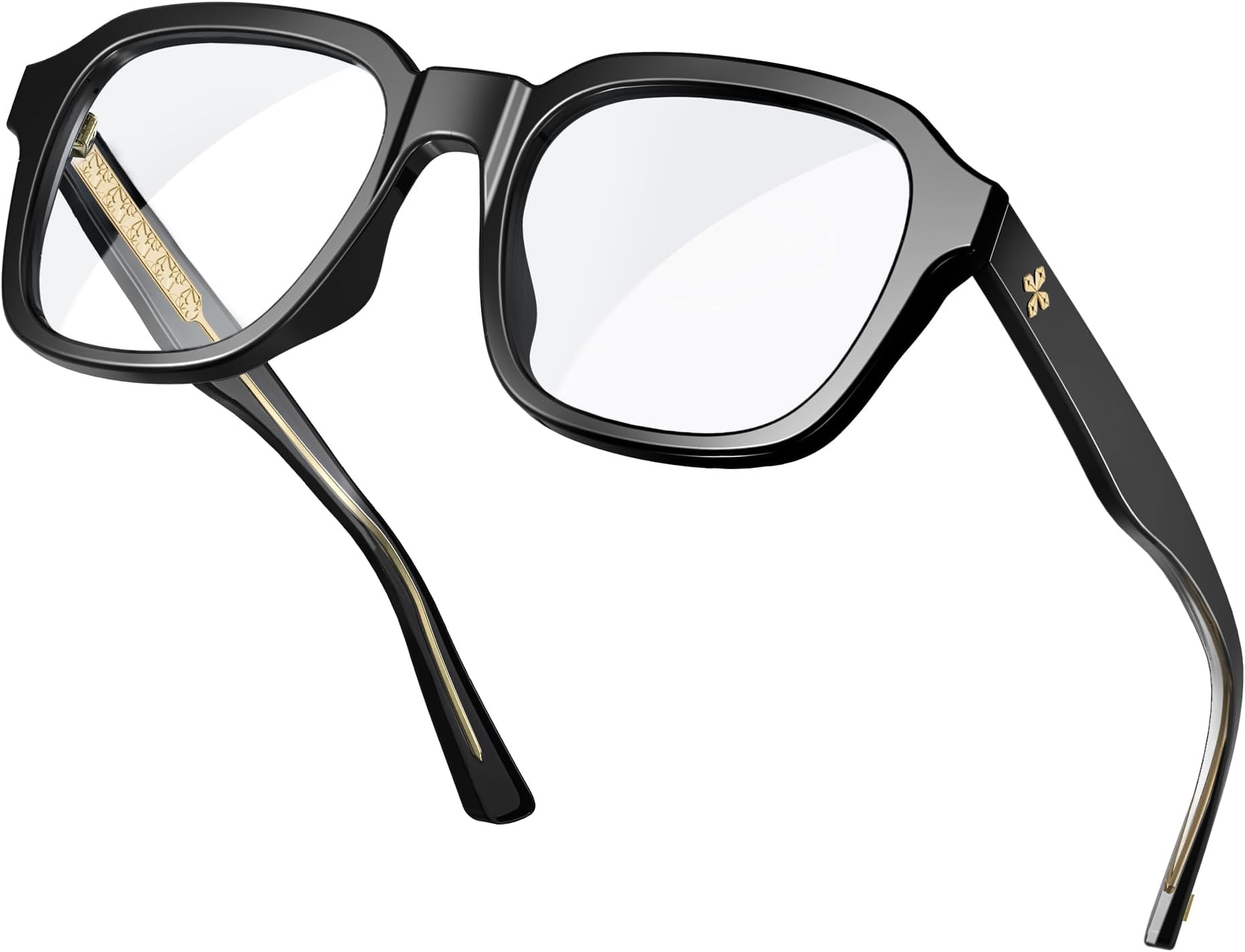 VISOONE Oversized Square Blue Light Blocking Glasses Fashion Computer Eyewear for Women and Men BENNETT