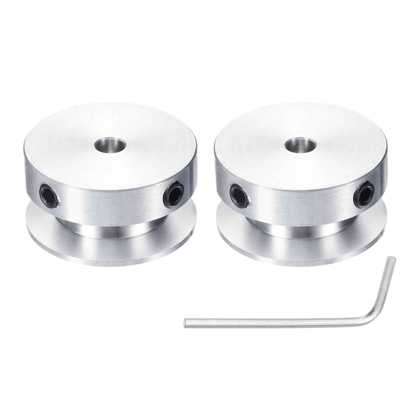 uxcell 2Pcs Single Groove Pulley, 15mm Fixed Bore 40mm Outer Diameter Aluminum Alloy Mechanical Belt Pulley with Hex Wrench for 6mm PU Round Belt — Amazon image 27