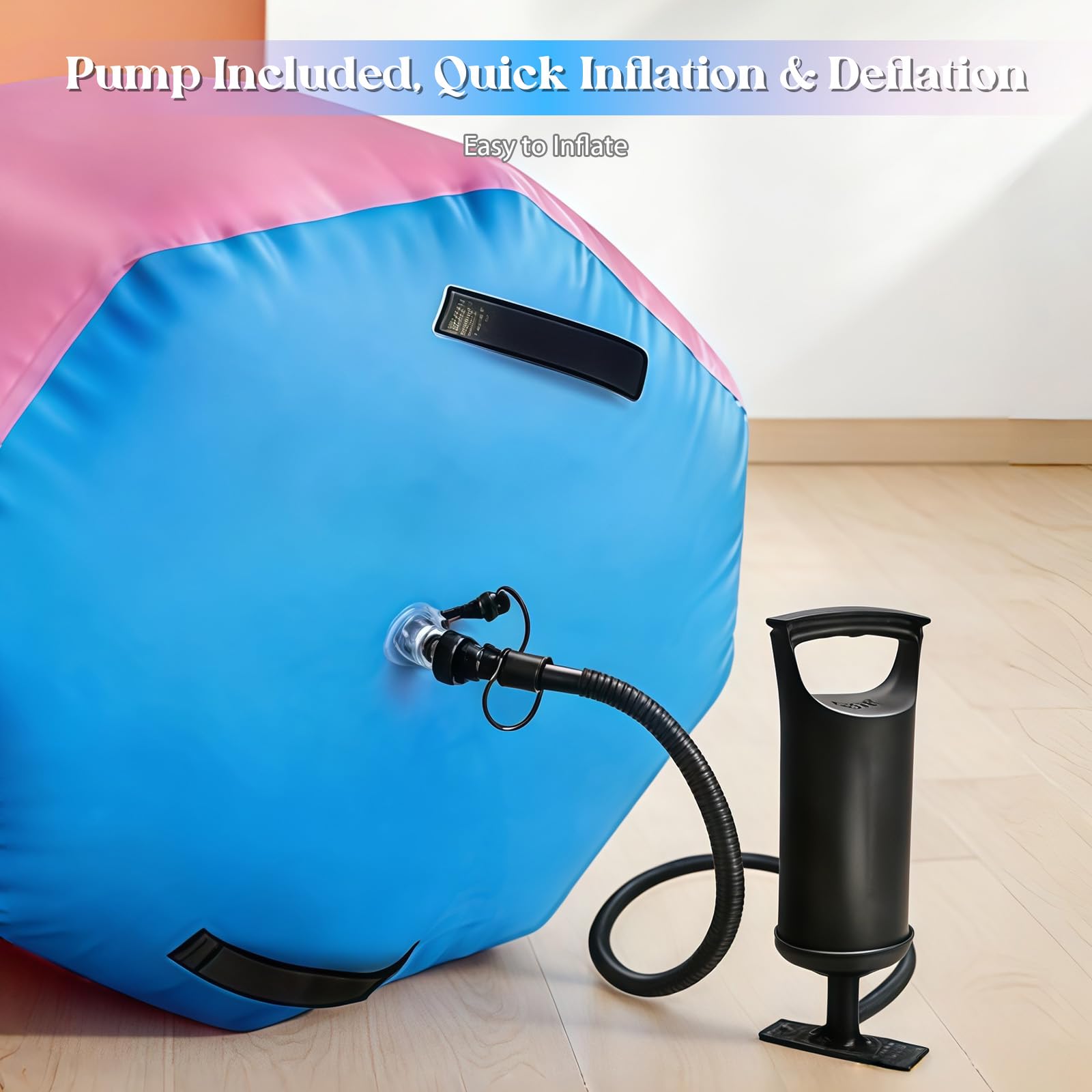 Rollo de aire inflable de PVC para yoga fitness con bomba