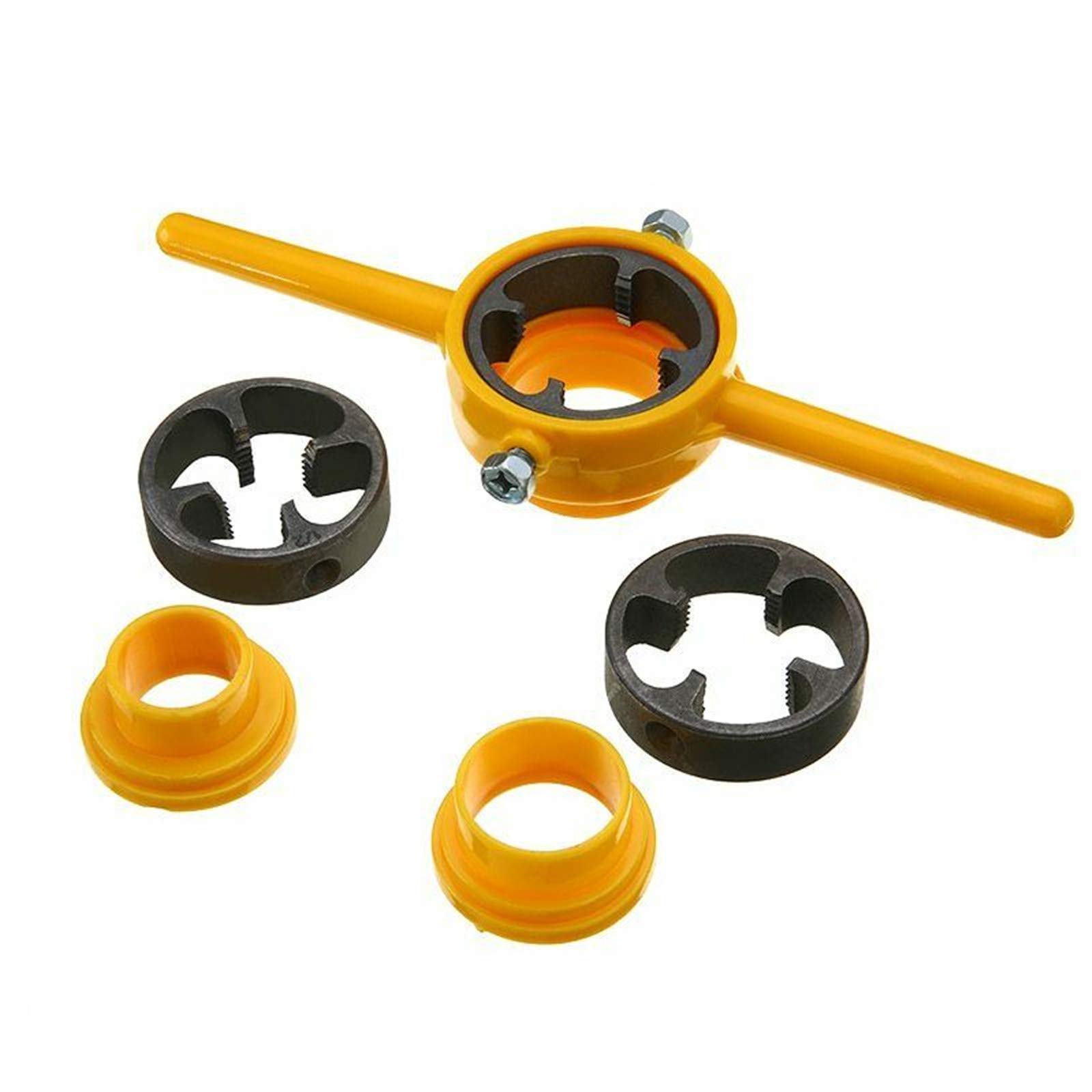 Buy PVC Tools Thread Maker, Ratchet Pipe Threader Kit Set with 3 Dies, 1/2", 3/4", 1" Manual