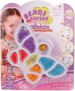 لعبة تصميم مجوهرات بلاستيكية 2013B للبنات من 3 ايه، قطعة واحدة متعددة الألوان
