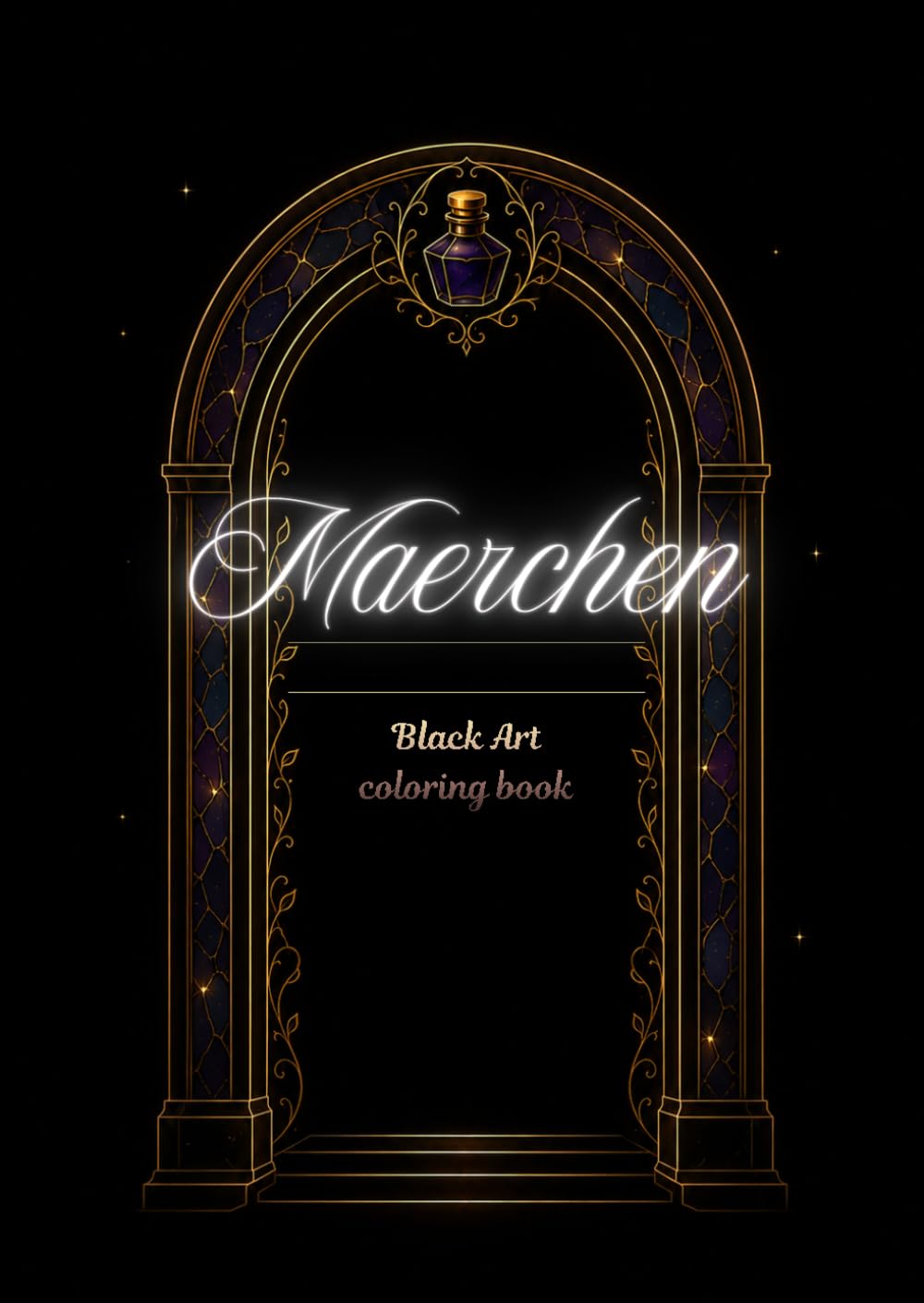 Maerchen: 黒背景塗り絵 (Black　Art)