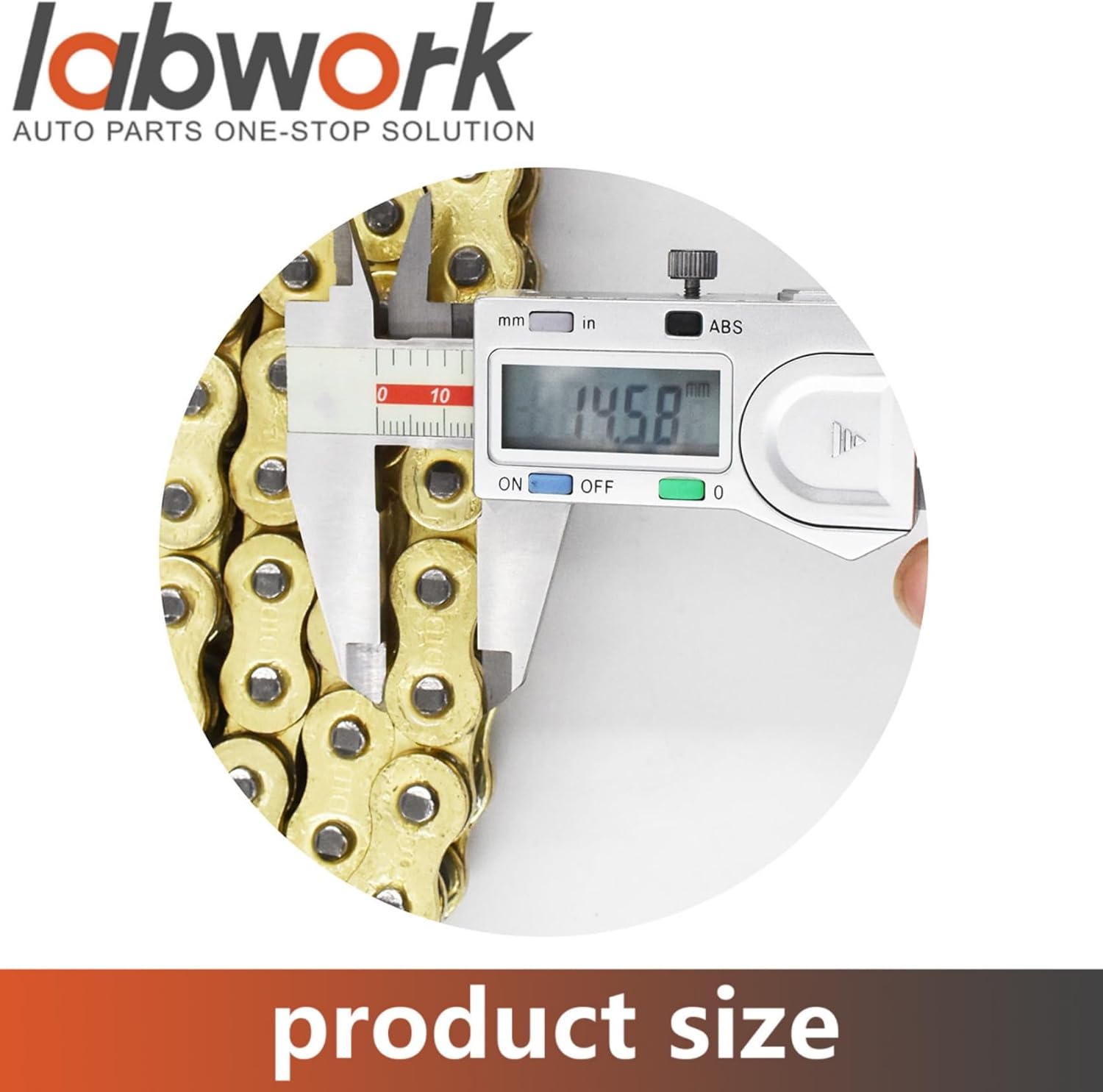 labwork Heavy Duty Drive Chain with O-Ring Gold Color Pitch 530x130 Links Replacement for Honda Kawasaki Suzuki Yamaha