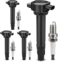 Vista 32 de Bobina de encendido UF669 y bujía de iridio doble 1675 compatible con Chevy Cruze Sonic Trax Volt Buick Encore Cadillac ELR D521C y PFR7S8EG