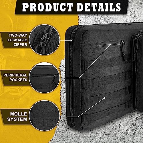 Dulce Dom Double Rifle Case Soft Padded Long Rifle Bag, Gun Case Storage For Shotguns Shooting Hunting Dual Carrying Backpack Accessories (Black, 48"X 12") #TOP3