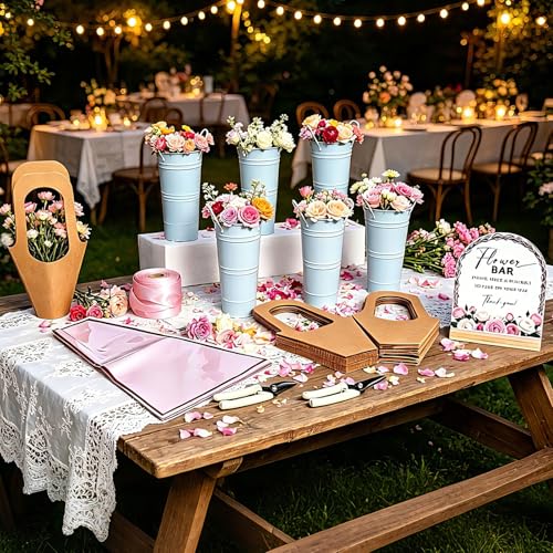 100PCS Flower Bar Buckets Set Kit, Bloom Bar Supplies by MEI SHUO PIN - Used condition - Image 5