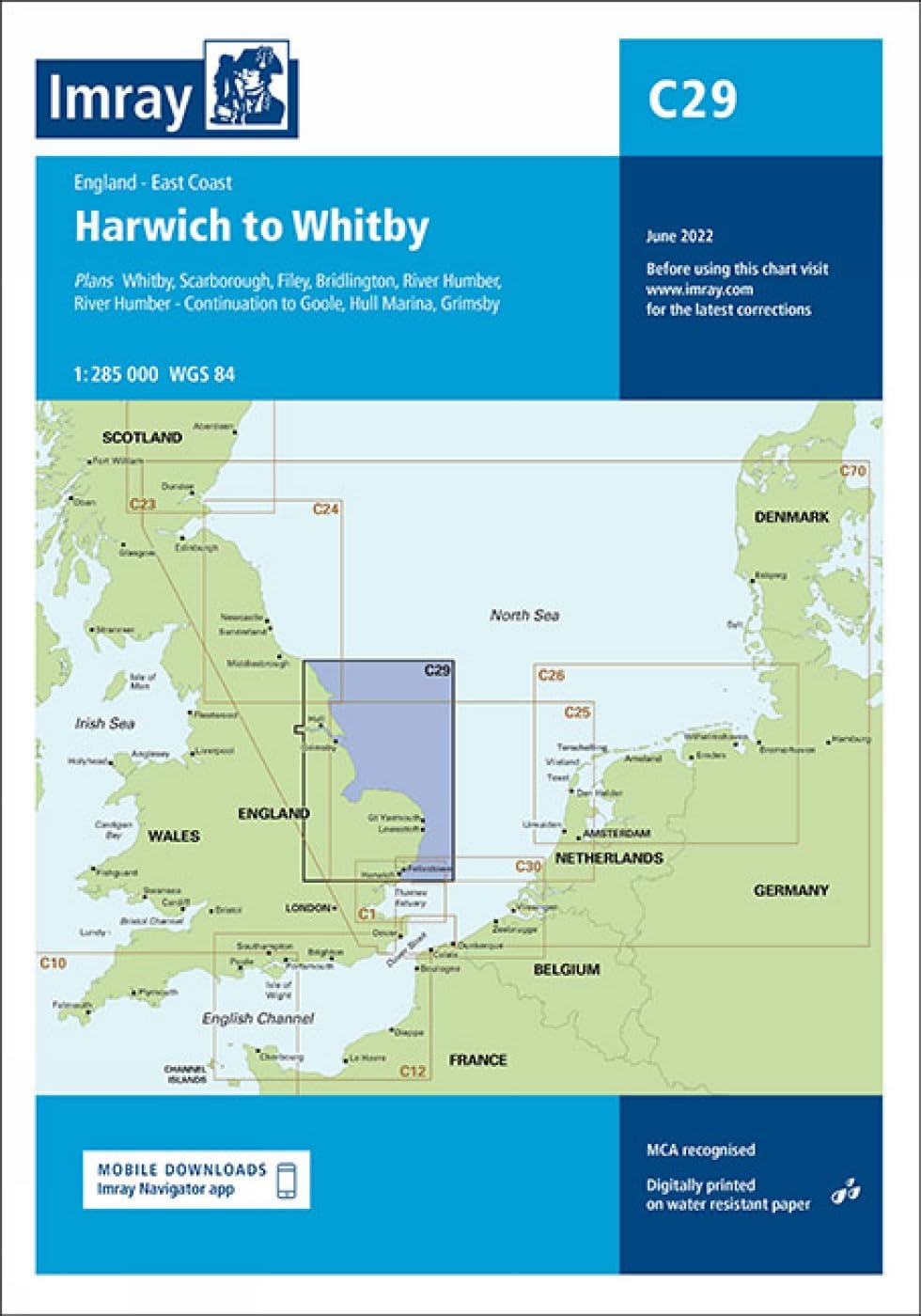 Imray Chart C29: Harwich to Whitby: 2022 by Imray SHEET MAP 9781786793874