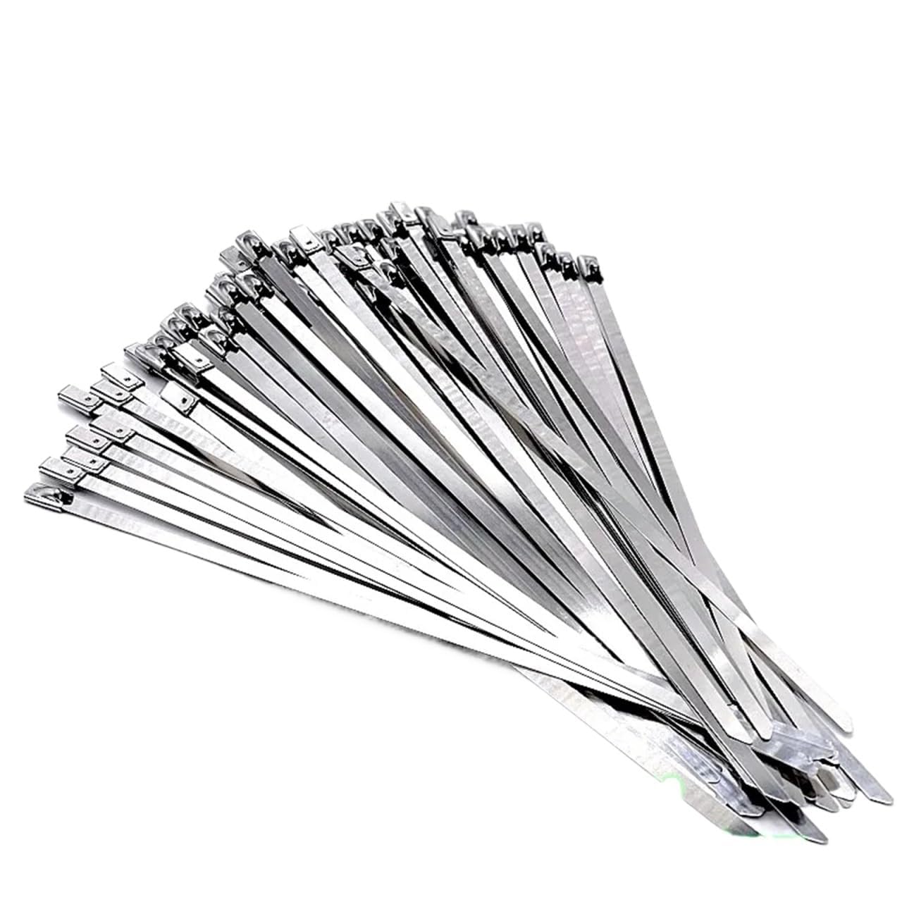 Metalowe opaski zaciskowe Opaski zaciskowe ze stali nierdzewnej z blokadą, do układu wydechowego, powlekane, 4,6 x (100-800) mm, 10-200 szt.(200pcs,4.6x800mm)