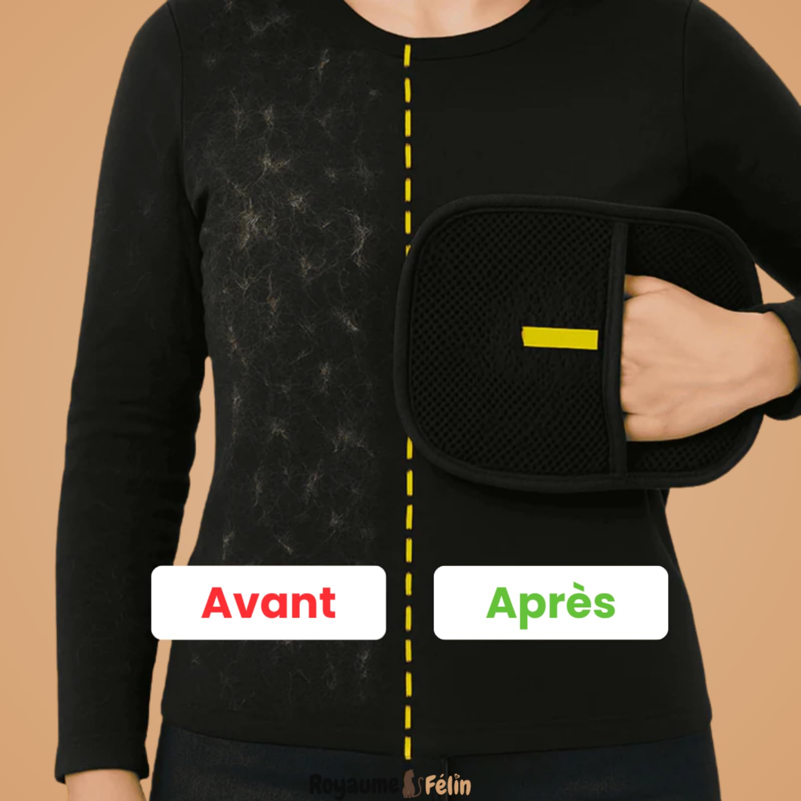 Le Comptoir Animalier FurFree – Gant Anti-Poils Réutilisable & Écologique，Gants de toilettage Double Face pour Animaux, éliminent efficacement Les Poils