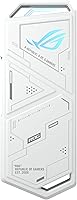 Vista 18 de ASUS ROG Strix Arion White M.2 NVMe SSD, carcasa USB 3.2 Gen 2x1 tipo C (10Gbps), doble USB-C a C y USB-C a A, sin destornillador, almohadillas